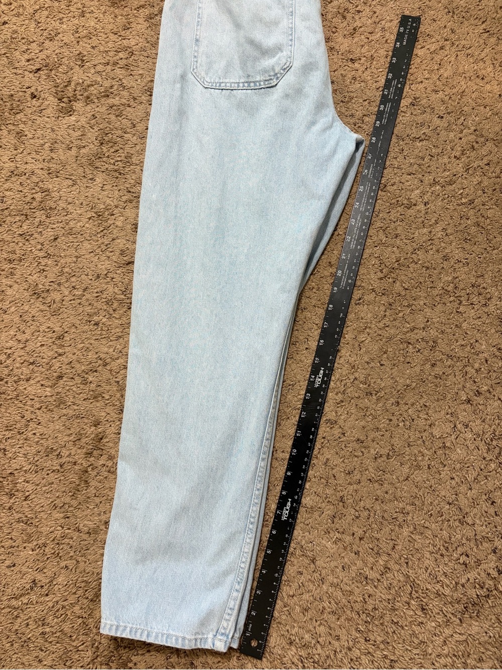 Free People We The Free Marci Denim Jumpsuit Size M, Light Wash Clear Skies - Picture 13 of 13